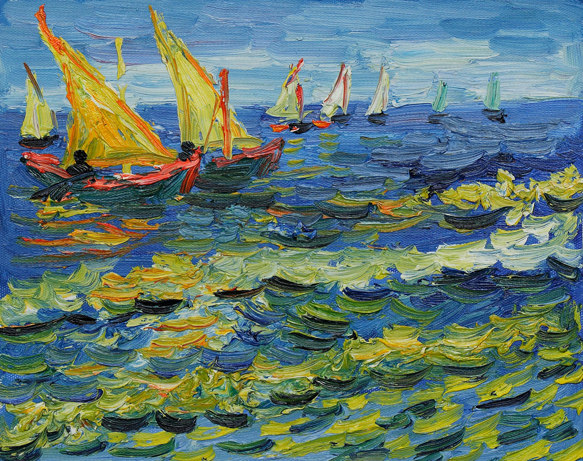Seascape at Saintes Maries de la Mer - Van Gogh Painting On Canvas